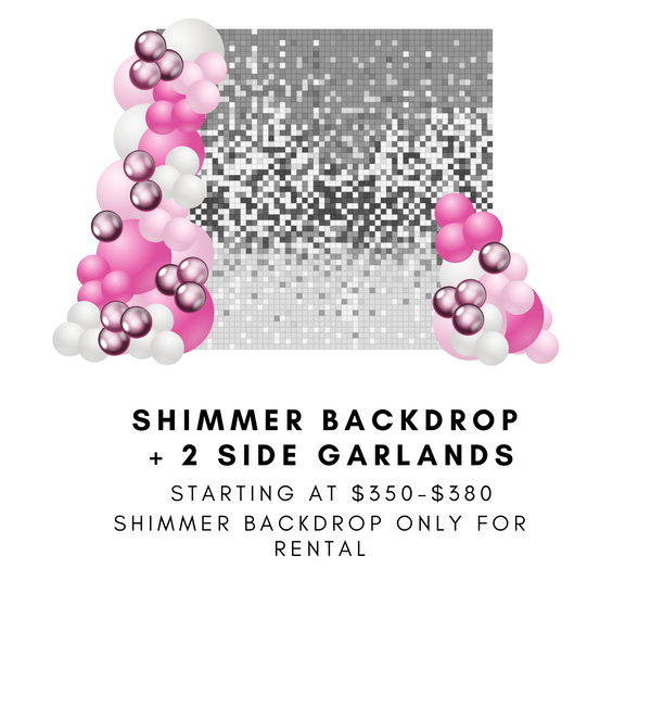 Shimmer Backdrop + 2 Side Garlands